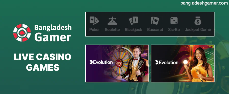 Popular Live Casino Games for Bangladesh gamers