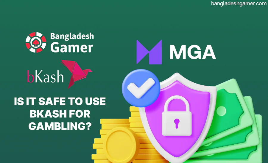 It is considered safe to use bKash at an online casino, as long as you play on a licensed platform